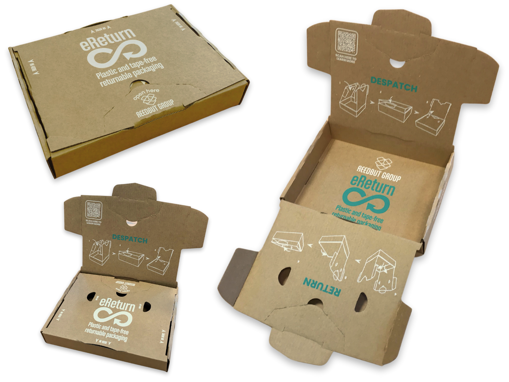 Tape-free Double Locking Despatch & Return Packaging | eReturn by Reedbut